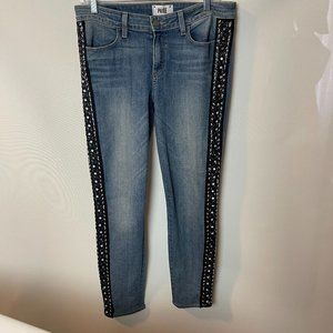 Page  Cropped Jeans w/beaded work down the sides 30